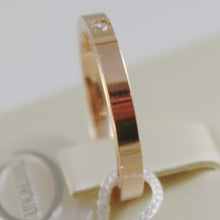 Cargar imagen en el visor de la galería, 18k rose gold wedding band unoaerre square comfort ring, diamond made in Italy.