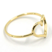 Load image into Gallery viewer, SOLID 18K YELLOW GOLD HEART LOVE RING, 10mm DIAMETER HEART CENTRAL MADE IN ITALY.