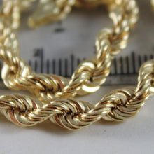 Charger l'image dans la galerie, 18k yellow gold bracelet big 5 mm braid rope link, 7.50 inch long, made in Italy.