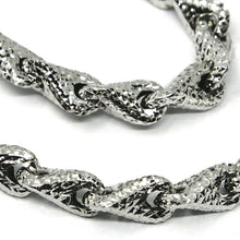 Cargar imagen en el visor de la galería, 18k white gold necklace chain rounded diamond cut infinity alternate drop 7mm.