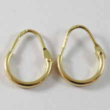 Load image into Gallery viewer, 18K YELLOW GOLD ROUND CIRCLE EARRINGS DIAMETER 8 MM WIDTH 1.7 MM, MADE IN ITALY.