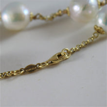 Load image into Gallery viewer, 18k yellow gold bracelet with very shiny baroque pearls 8.25 in made in Italy.