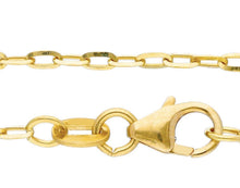 Cargar imagen en el visor de la galería, 18K YELLOW GOLD CHAIN SMALL SQUARED CABLE 1.8mm OVAL LINKS, 20" 50cm ITALY MADE.