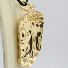 Load image into Gallery viewer, 18K YELLOW GOLD JESUS FACE PENDANT CHARM 37 MM, 1.5 IN, FINELY WORKED ITALY MADE.