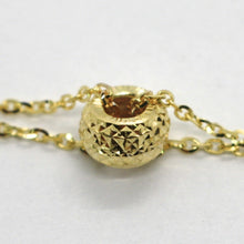 Load image into Gallery viewer, 18K YELLOW WHITE GOLD BRACELET FINELY WORKED 8 MM CIRCLES & ROLO LINK 7.9 INCHES.