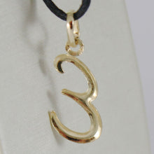 Load image into Gallery viewer, 18k yellow gold pendant charm initial letter E, slightly rounded slab 20mm.