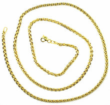 Load image into Gallery viewer, 9K YELLOW GOLD CHAIN SPIGA EAR ROPE LINKS 2.5 MM THICKNESS, 24 INCHES, 60 CM.