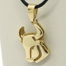 Load image into Gallery viewer, solid 18k yellow gold zodiac sign pendant, zodiacal charm, taurus made in Italy.