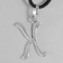 Charger l'image dans la galerie, 18k white gold pendant charm initial letter K, made in Italy 0.9 inches, 22 mm.