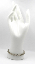 Cargar imagen en el visor de la galería, 18K WHITE GOLD BRACELET 20cm 7.9", ROUND CIRCLE ROLO BIG OVAL LINKS 8.5x6.5mm.