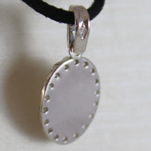 Cargar imagen en el visor de la galería, 18k white gold zirconia mini miraculous medal Virgin Mary madonna.