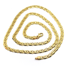 Load image into Gallery viewer, SOLID 18K YELLOW GOLD CHAIN BIG TIGER EYE INFINITY FLAT 5mm FIGURE 8 LINKS, 24".