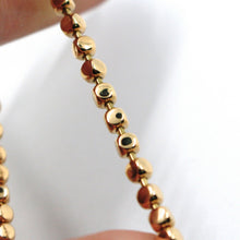 Charger l'image dans la galerie, solid 18k rose gold elastic bracelet, cubes diameter 4 mm 0.16", made in Italy.