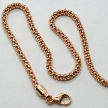 Load image into Gallery viewer, solid 18k rose gold bracelet small basket round tube popcorn link 2.2 mm.