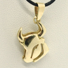 Load image into Gallery viewer, solid 18k yellow gold zodiac sign pendant, zodiacal charm, taurus made in Italy.