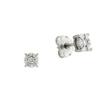 Load image into Gallery viewer, SOLID 18K WHITE GOLD ORSINI EARRINGS WITH DIAMONDS MADE IN ITALY.