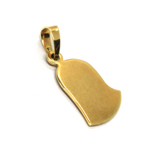 Load image into Gallery viewer, 18K YELLOW GOLD VIRGIN MARY 17mm FLAT VERY DETAILED SMOOTH AND SATIN PENDANT.