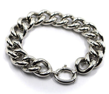 Charger l'image dans la galerie, 18K WHITE GOLD BIG TUBULAR ROUNDED CUBAN CURB 15x18mm GOURMETTE OVAL BRACELET.