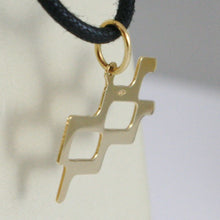 Load image into Gallery viewer, 18k yellow gold zodiac sign pendant zodiacal flat charm aquarius, made in Italy.
