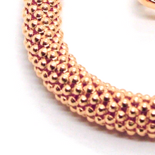 Charger l'image dans la galerie, 18k rose gold basket rounded big 5mm tubular basket popcorn chain necklace 18".