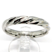 将图片加载到图库查看器,18k white gold band braided ring, braid woven, smooth, made in Italy.