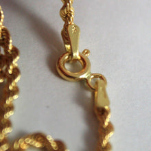 Cargar imagen en el visor de la galería, 18K YELLOW GOLD CHAIN NECKLACE, BRAID ROPE LINK 19.69 INCHES, MADE IN ITALY.