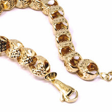 Charger l'image dans la galerie, 18k rose gold bracelet, big rounded diamond cut oval drops 6 mm, rounded.