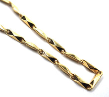 Cargar imagen en el visor de la galería, 18K YELLOW GOLD BRACELET ROUNDED ALTERNATE OVAL PYRAMIDAL DOTTED TUBE LINKS 8.3".