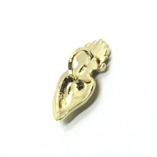 Load image into Gallery viewer, 18K YELLOW GOLD SMALL 17mm SACRED HEART OF JESUS PENDANT, MADE IN ITALY.