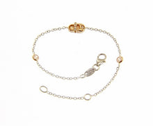 Load image into Gallery viewer, 18k rose &amp; white gold bracelet for kids with shoe and zirconia.
