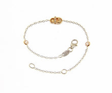 Cargar imagen en el visor de la galería, 18k rose & white gold bracelet for kids with shoe and zirconia.