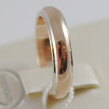 Load image into Gallery viewer, 18K YELLOW WHITE GOLD WEDDING BAND UNOAERRE RING 7 GRAMS MARRIAGE MADE IN ITALY.