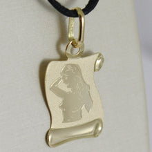 Load image into Gallery viewer, 18k yellow gold zodiac sign medal, virgo parchment engravable made in Italy.