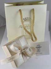 Load image into Gallery viewer, 18k rose pink gold rosary necklace miraculous mary medal Jesus cross, 22 inches.