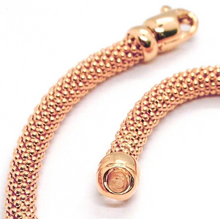 Charger l'image dans la galerie, 18k rose gold basket rounded big 5mm tubular basket popcorn chain necklace 20".