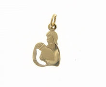 Load image into Gallery viewer, solid 18k yellow gold zodiac sign pendant, zodiacal charm, satin, made in Italy.