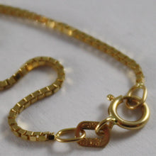 Cargar imagen en el visor de la galería, 18K YELLOW GOLD CHAIN 1 MM VENETIAN SQUARE LINK 17.71 INCHES, MADE IN ITALY.