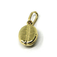 Load image into Gallery viewer, ROUNDED 18K YELLOW GOLD COFFEE BEAN PENDANT, SMOOTH 11mm, 0.43 inches.