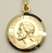 Load image into Gallery viewer, solid 18k yellow gold Jesus Christ Redeemer 17mm medal, pendant, very detailed.