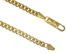 Load image into Gallery viewer, SOLID 18K GOLD BRACELET GOURMETTE CUBAN CURB FLAT 3.5 MM LINK, 20cm 7.9" ITALY.
