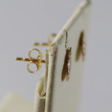 Charger l'image dans la galerie, 18k yellow gold child ladybird ladybug mini earrings glazed, flat, made in Italy.