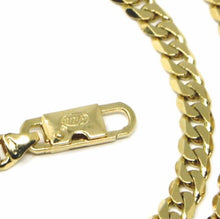 Load image into Gallery viewer, MASSIVE 18K GOLD BRACELET GOURMETTE CUBAN CURB FLAT 5.5 MM LINK, 21cm 8.3" ITALY.