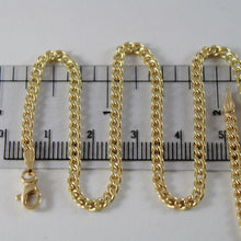 Cargar imagen en el visor de la galería, 18K YELLOW GOLD BRACELET LITTLE GOURMETTE LINK 2.5 MM, 7.50 INCHES MADE IN ITALY.