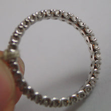 Load image into Gallery viewer, SOLID 18K WHITE GOLD RING WITH WHITE DIAMONDS CT 0.66, ETERNITY, MADE IN ITALY.