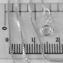 Cargar imagen en el visor de la galería, 18k white gold chain 0.9 mm venetian square link 17.71 inches, made in Italy.
