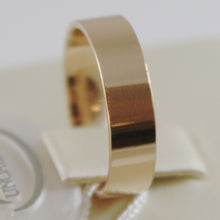 Load image into Gallery viewer, 18K YELLOW GOLD WEDDING BAND UNOAERRE SQUARE RING MARRIAGE 5 MM, MADE IN ITALY.