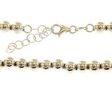 Load image into Gallery viewer, 18k white gold 5 mm balls chain, 18 inches, smooth spheres, made in Italy.