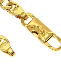 Charger l'image dans la galerie, SOLID 18K YELLOW GOLD BRACELET 5mm SQUARED FIGARO GOURMETTE ALTERNATE 3+1 8.3".