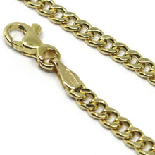 Cargar imagen en el visor de la galería, 18K YELLOW GOLD BRACELET GRUMETTE GOURMETTE LINK 3 MM, 7.50 INCHES MADE IN ITALY.