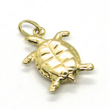 Load image into Gallery viewer, 18K YELLOW GOLD PENDANT, ROUNDED TURTLE, SMOOTH, 0.7 INCHES, MADE IN ITALY.